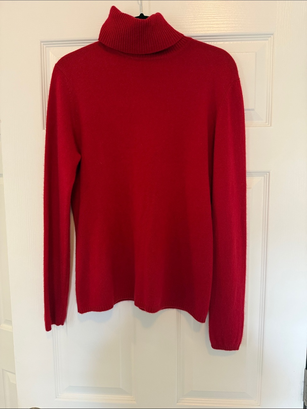 Ann Taylor Cashmere Red Cowl Neck Turtleneck Sweater